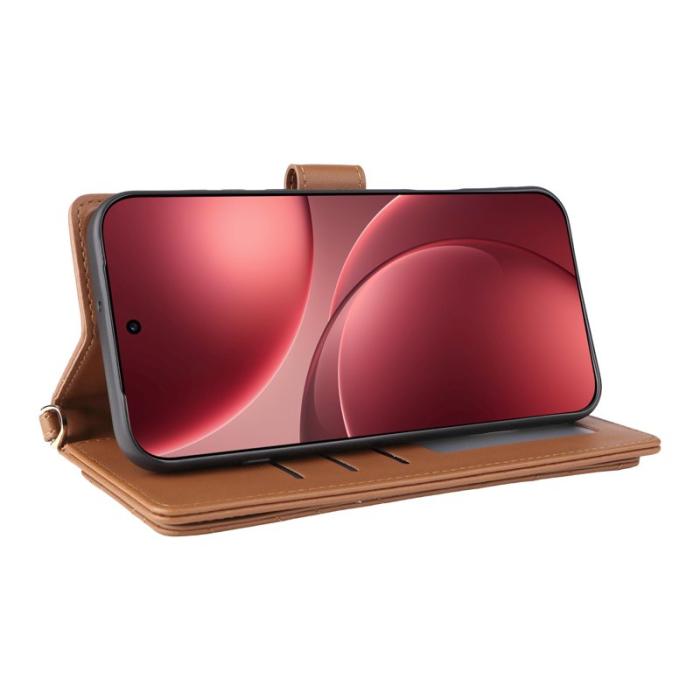 OEM - Oppo Find X9 Pro 5G Fodral Äkta Läder - Brun