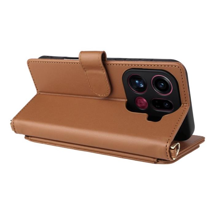 OEM - Oppo Find X9 Pro 5G Fodral Äkta Läder - Brun