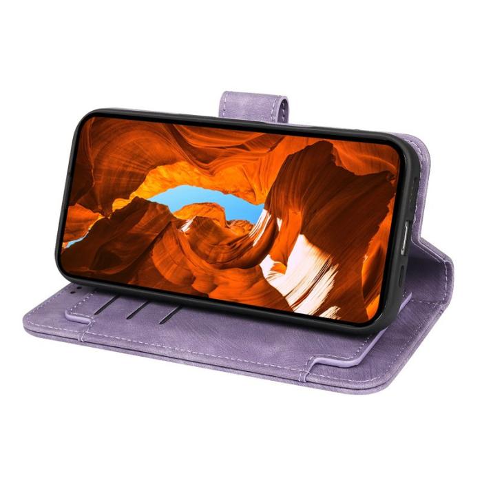 OEM - Oppo Find X9 Pro 5G Fodral Äkta Läder Linjärmönster - Lila