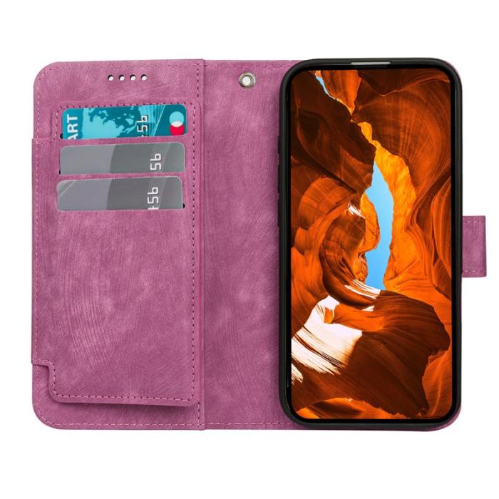 OEM - Oppo Find X9 Pro 5G Fodral Äkta Läder Linjemönster - Rosa