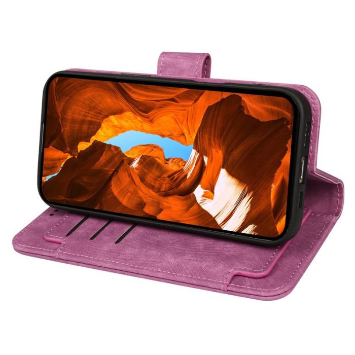 OEM - Oppo Find X9 Pro 5G Fodral Äkta Läder Linjemönster - Rosa