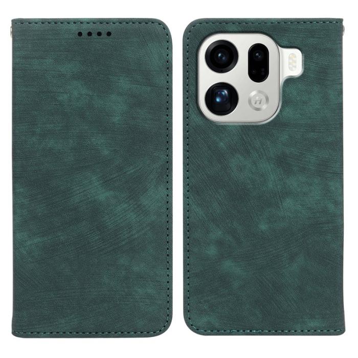OEM - Oppo Find X9 Pro 5G Fodral Äkta Läder Magnetisk - Grön