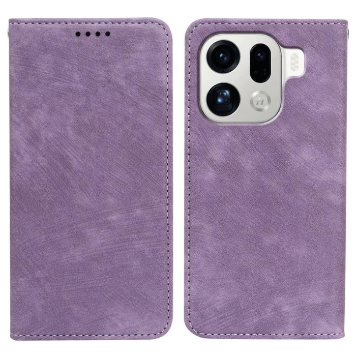 OEM - Oppo Find X9 Pro 5G Fodral Äkta Läder Magnetiskt - Lila