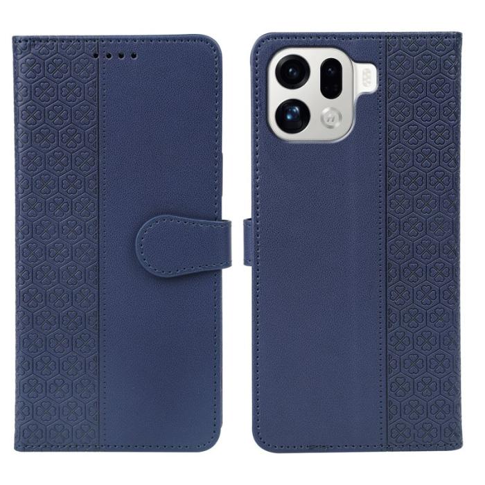 OEM - Oppo Find X9 Pro 5G Fodral Äkta Läder Magnetlås - Blå