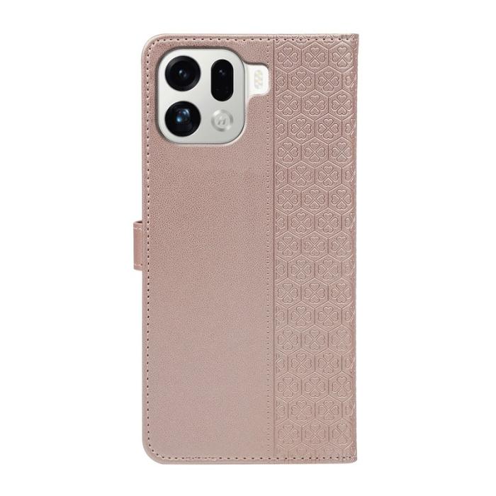 OEM - Oppo Find X9 Pro 5G Fodral Äkta Läder Magnetlås - Guld