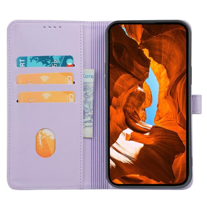 OEM - Oppo Find X9 Pro 5G Fodral Äkta Läder Magnetlås - Ljuslila