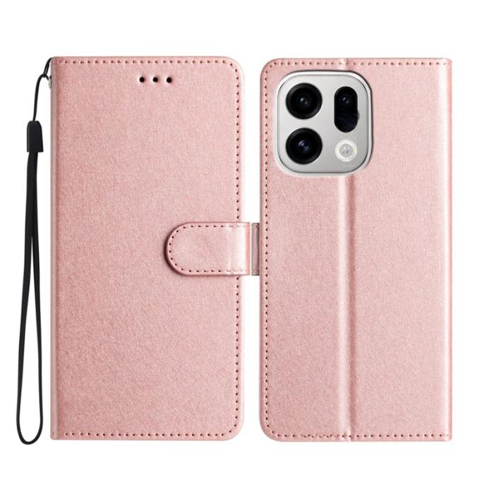 OEM - Oppo Find X9 Pro 5G Fodral Äkta Läder Magnetlås - Roséguld