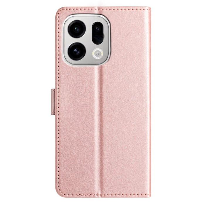 OEM - Oppo Find X9 Pro 5G Fodral Äkta Läder Magnetlås - Roséguld