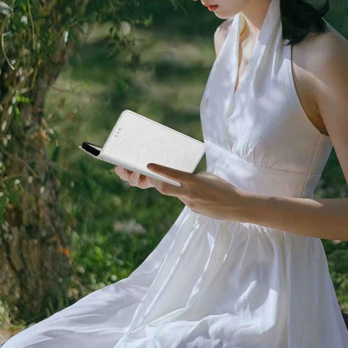 OEM - Oppo Find X9 Pro 5G Fodral Äkta Läder Magnetlås - Silver