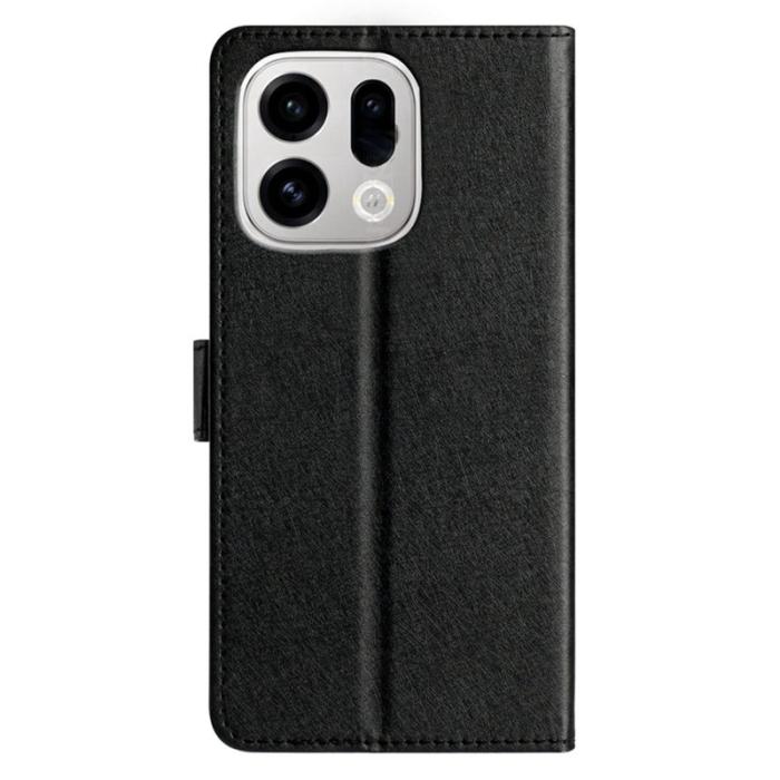 OEM - Oppo Find X9 Pro 5G Fodral Äkta Läder Magnetlås - Svart