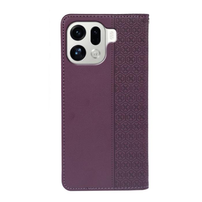 OEM - Oppo Find X9 Pro 5G Fodral Äkta Läder - Mörklila