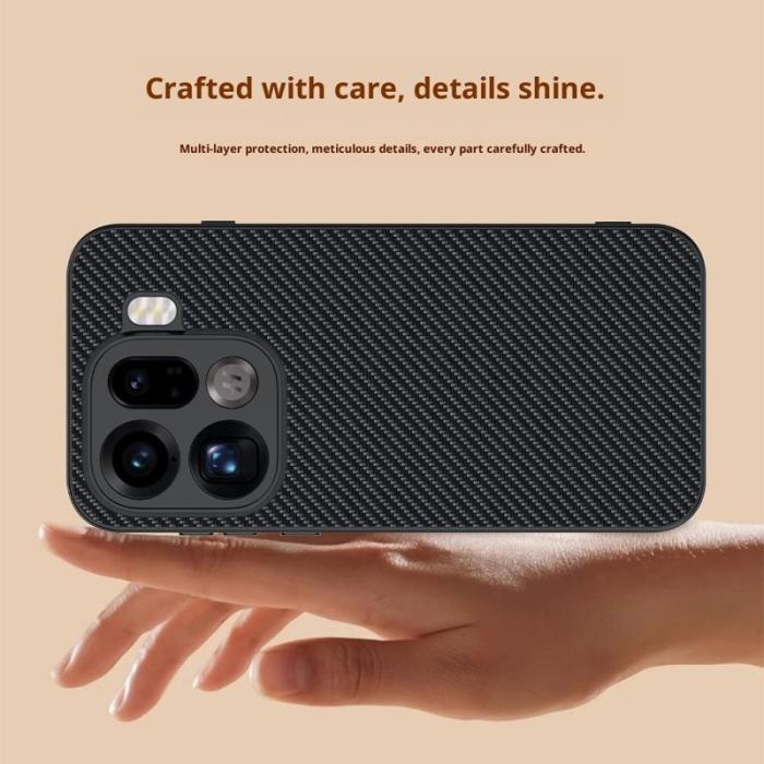 OEM - Oppo Find X9 Pro 5G Fodral Äkta Läder + PC Plast - Guld