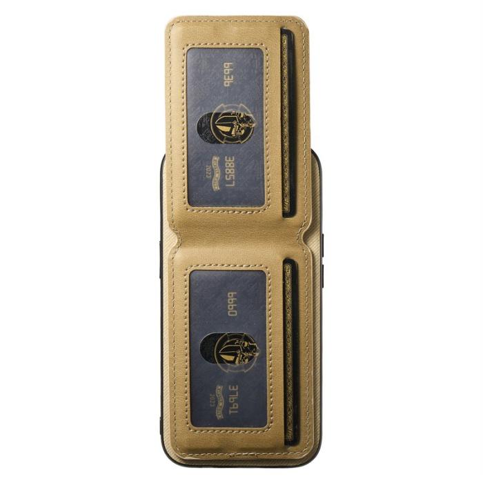 OEM - Oppo Find X9 Pro 5G Fodral Äkta Läder Plast RFID Skydd - Khaki