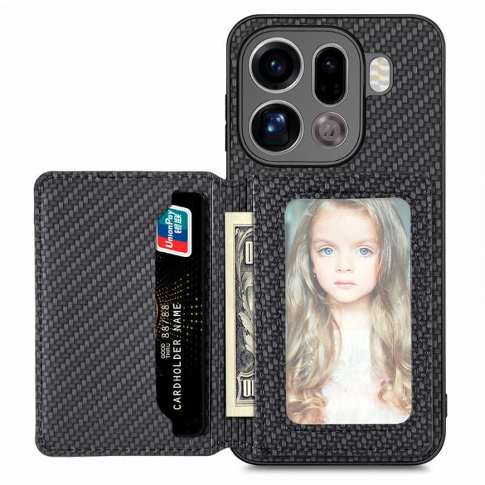 OEM - Oppo Find X9 Pro 5G Fodral Äkta Läder RFID Skydd - Svart