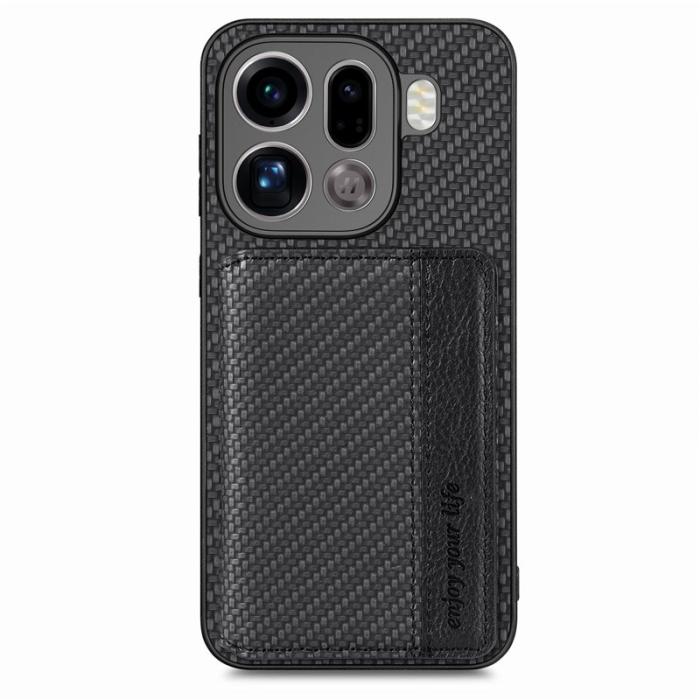 OEM - Oppo Find X9 Pro 5G Fodral Äkta Läder RFID Skydd - Svart