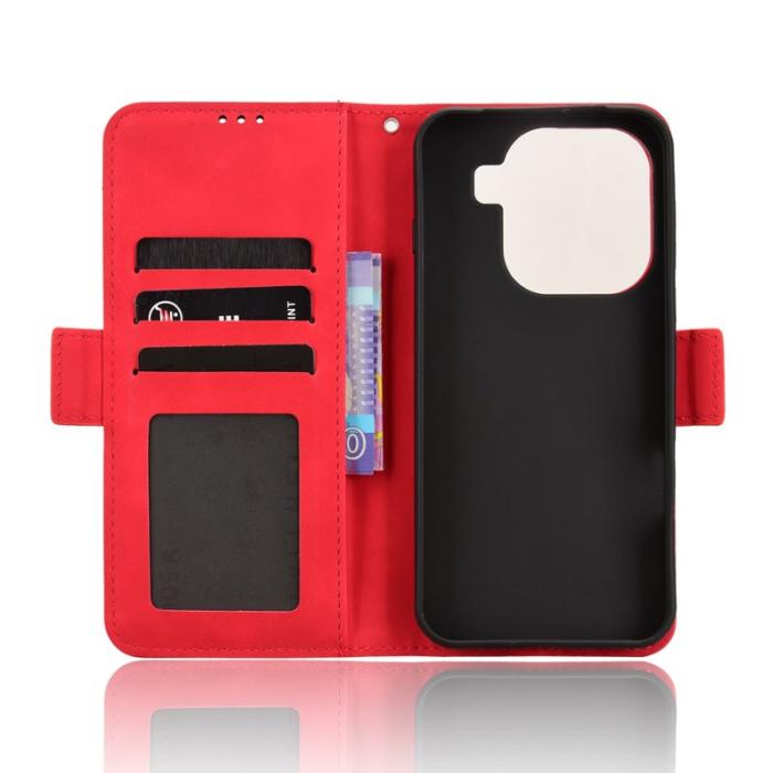 OEM - Oppo Find X9 Pro 5G Fodral Äkta Läder - Röd