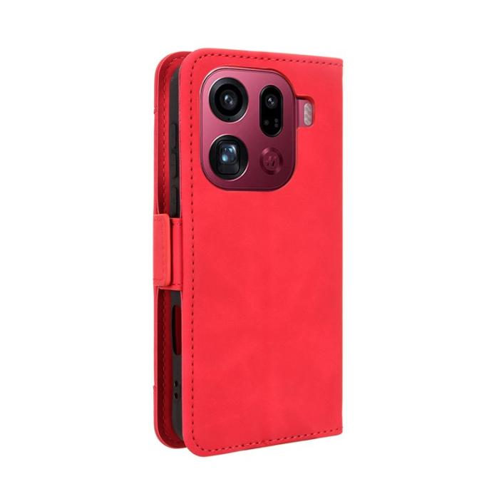 OEM - Oppo Find X9 Pro 5G Fodral Äkta Läder - Röd