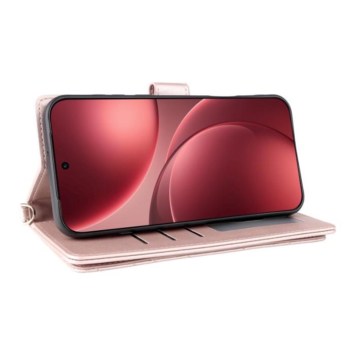 OEM - Oppo Find X9 Pro 5G Fodral Äkta Läder - Rosa