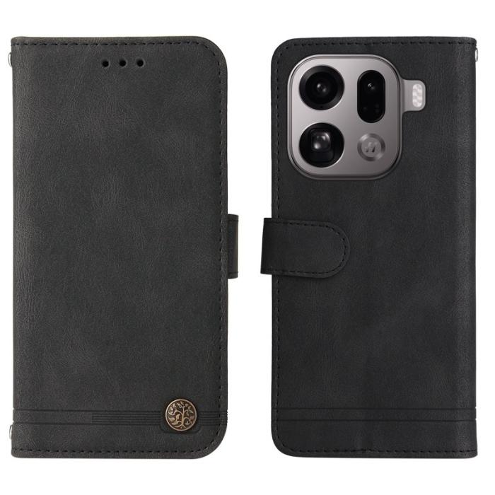 OEM - Oppo Find X9 Pro 5G Fodral Handrem Äkta Läder - Svart