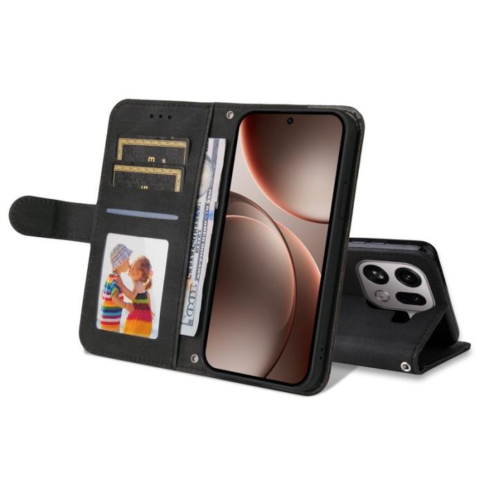 OEM - Oppo Find X9 Pro 5G Fodral Handrem Äkta Läder - Svart