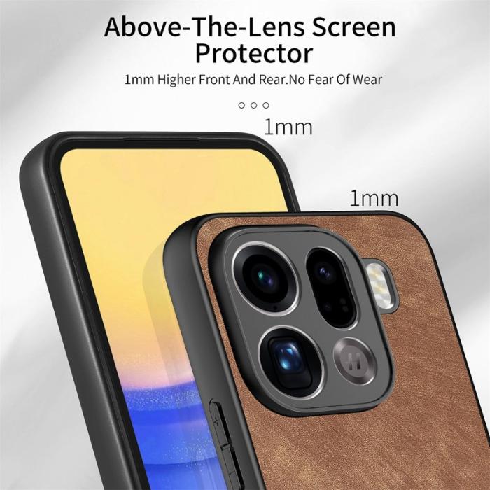 OEM - Oppo Find X9 Pro 5G Fodral Kickstand Läder - Brun