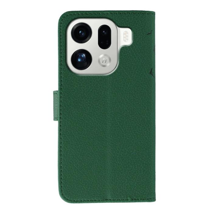 OEM - Oppo Find X9 Pro 5G Fodral Konstläder Läder - Grön