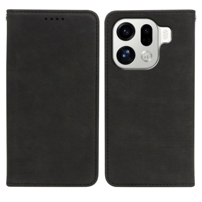 OEM - Oppo Find X9 Pro 5G Fodral Kortfack Äkta Läder - Svart