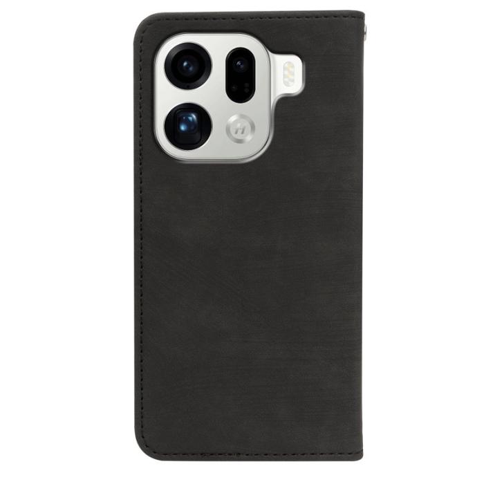 OEM - Oppo Find X9 Pro 5G Fodral Kortfack Äkta Läder - Svart