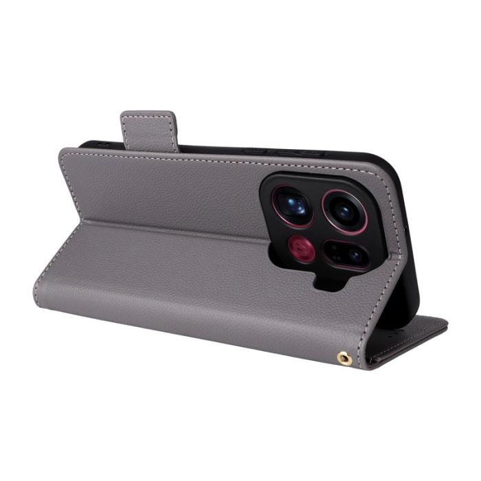 OEM - Oppo Find X9 Pro 5G Fodral Läder - Grå