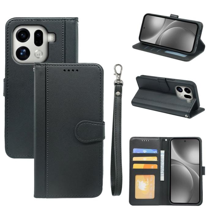 OEM - Oppo Find X9 Pro 5G Fodral Läder Magnetisk Stängning - Svart