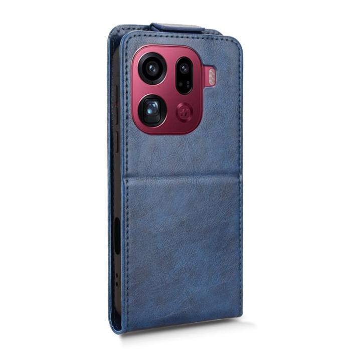 OEM - Oppo Find X9 Pro 5G Fodral Läder - Mörkblå