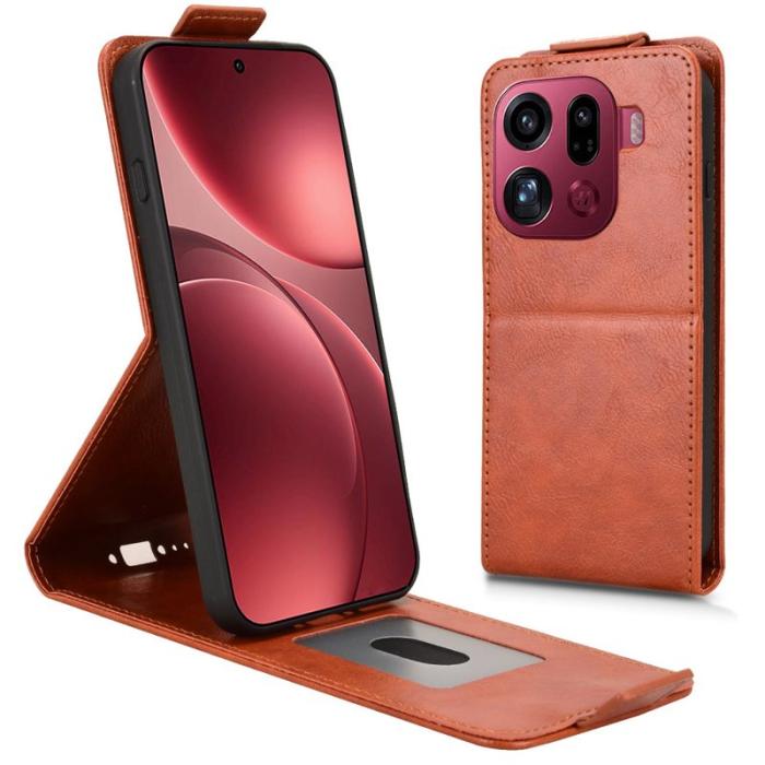 OEM - Oppo Find X9 Pro 5G Fodral Läder - Orange