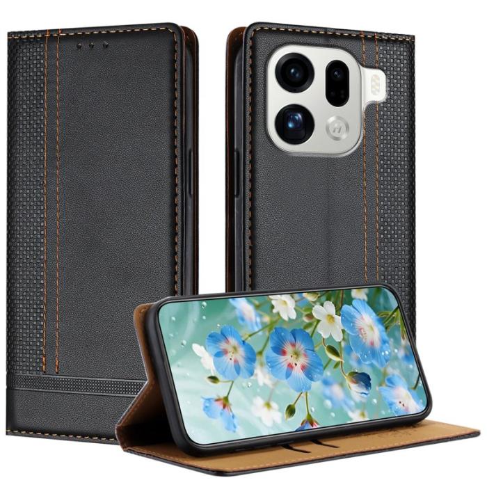 OEM - Oppo Find X9 Pro 5G Fodral Läder Ställfunktion - Svart