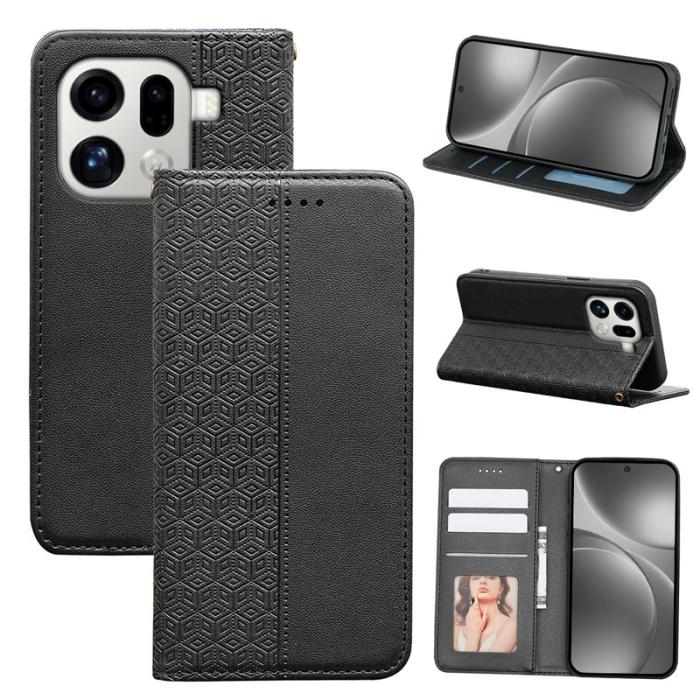 OEM - Oppo Find X9 Pro 5G Fodral Läder - Svart