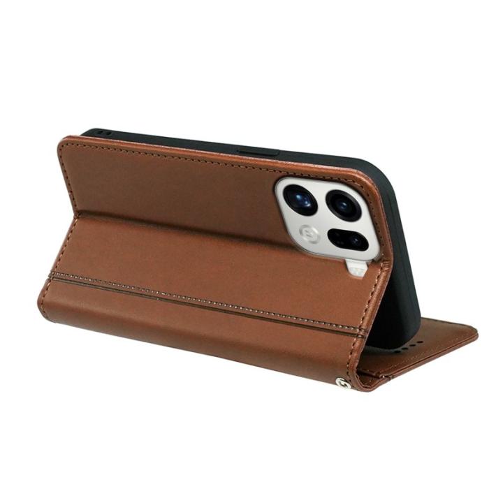 OEM - Oppo Find X9 Pro 5G Fodral Magnetisk Stängning PU Läder - Brun