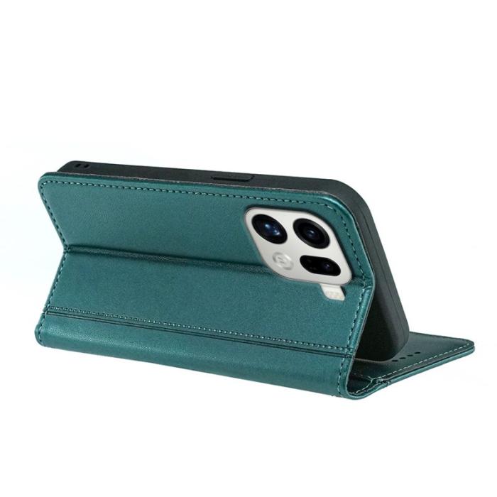 OEM - Oppo Find X9 Pro 5G Fodral Magnetstängning PU Läder - Grön