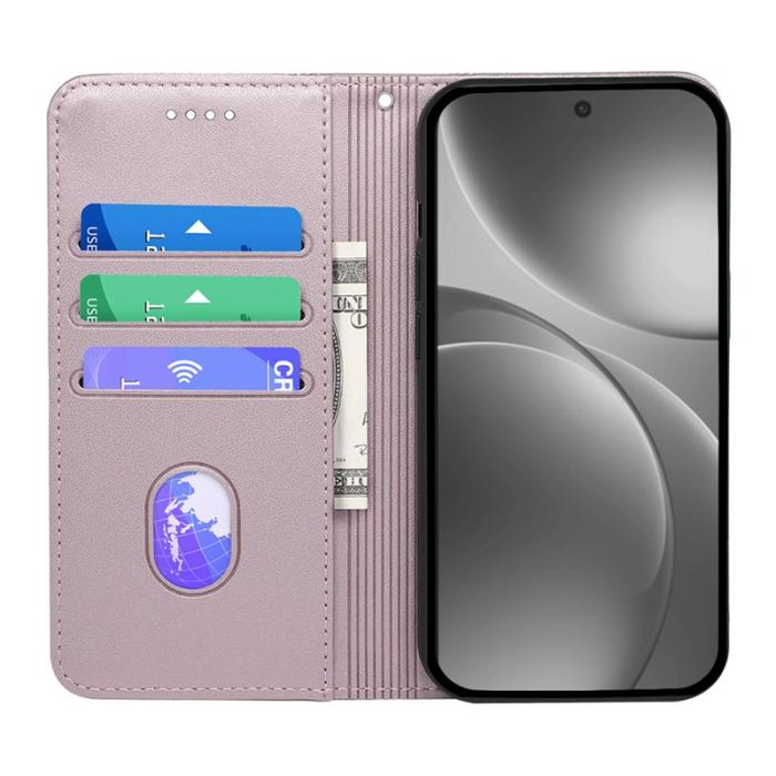 OEM - Oppo Find X9 Pro 5G Fodral Magnetstängning PU Läder - Roséguld