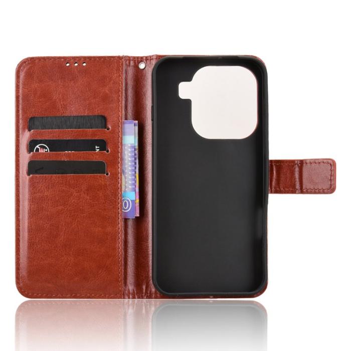 OEM - Oppo Find X9 Pro 5G Fodral PU Läder Crazy Horse Textur - Brun