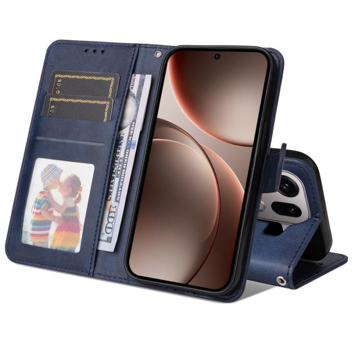 OEM - Oppo Find X9 Pro 5G Fodral PU Läder Flip - Blå