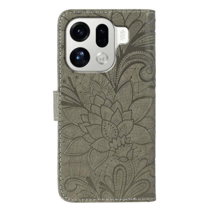 OEM - Oppo Find X9 Pro 5G Fodral PU Läder Flip - Grå