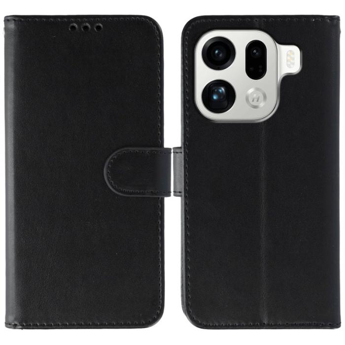 OEM - Oppo Find X9 Pro 5G Fodral PU Läder Flip med Rem - Svart