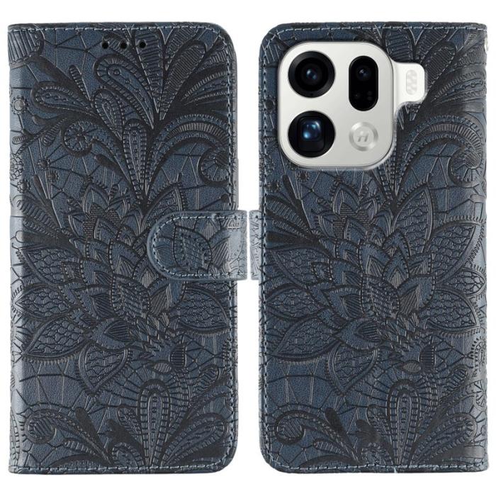 OEM - Oppo Find X9 Pro 5G Fodral PU Läder Flip - Mörkblå