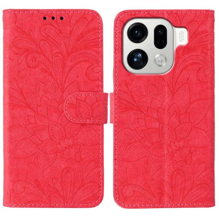 OEM - Oppo Find X9 Pro 5G Fodral PU Läder Flip - Röd