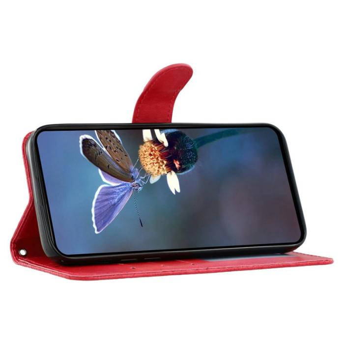 OEM - Oppo Find X9 Pro 5G Fodral PU Läder Flip - Röd