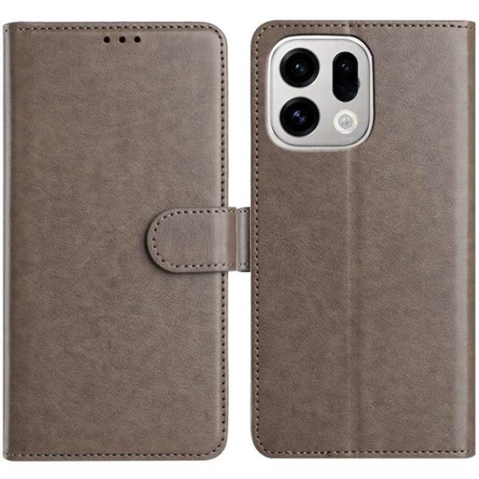 OEM - Oppo Find X9 Pro 5G Fodral PU Läder - Grå