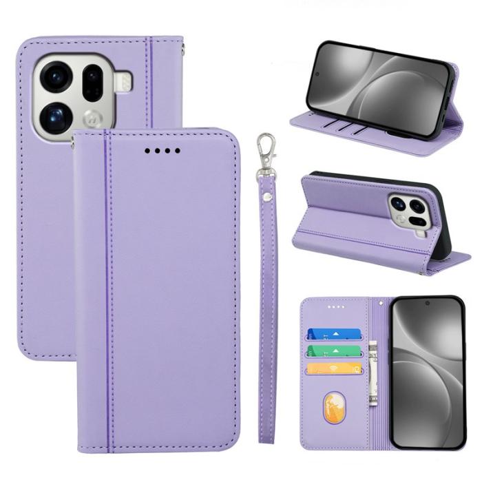 OEM - Oppo Find X9 Pro 5G Fodral PU Läder Magnetisk Stängning - Lila