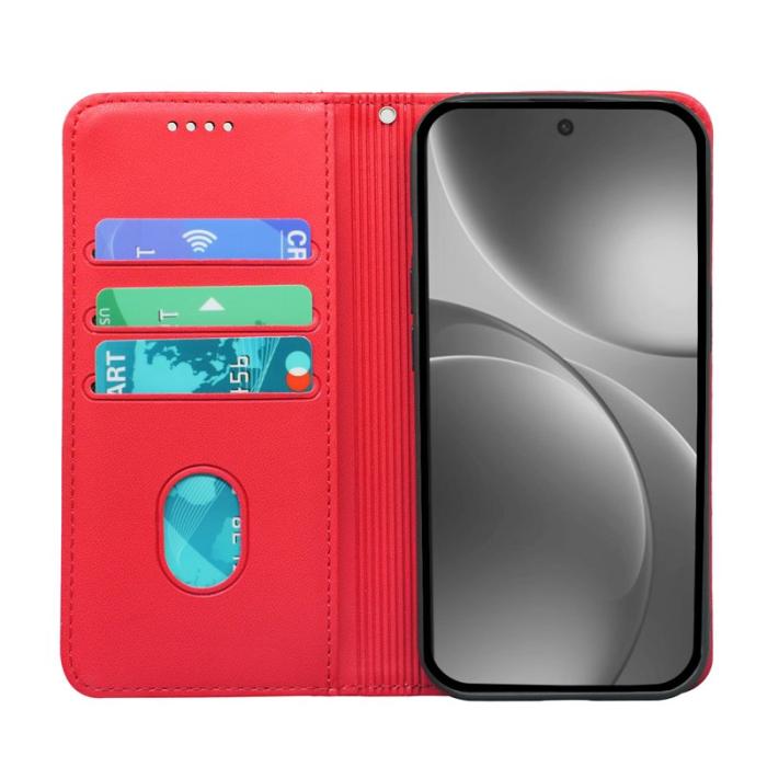 OEM - Oppo Find X9 Pro 5G Fodral PU Läder Magnetisk Stängning - Röd