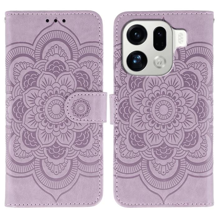 OEM - Oppo Find X9 Pro 5G Fodral PU Läder Mandala - Lila
