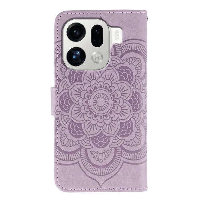 OEM - Oppo Find X9 Pro 5G Fodral PU Läder Mandala - Lila
