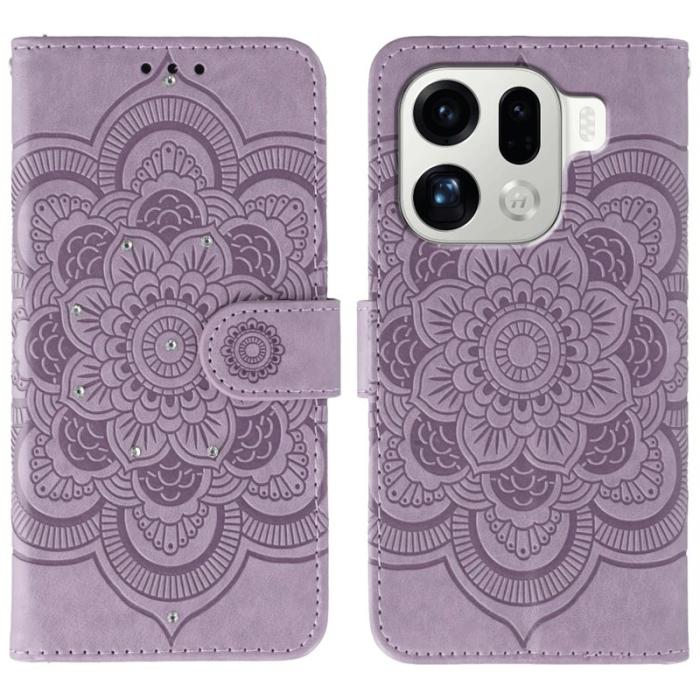 OEM - Oppo Find X9 Pro 5G Fodral PU Läder Mandala Mönster - Lila